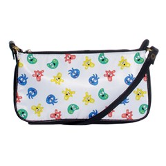 Cute Cartoon Germs Viruses Microbes Shoulder Clutch Bag by SpinnyChairDesigns