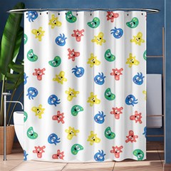 Cute Cartoon Germs Viruses Microbes Shower Curtain 60  X 72  (medium)  by SpinnyChairDesigns