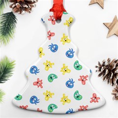 Cute Cartoon Germs Viruses Microbes Christmas Tree Ornament (two Sides) by SpinnyChairDesigns