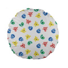 Cute Cartoon Germs Viruses Microbes Standard 15  Premium Round Cushions by SpinnyChairDesigns