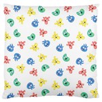 Cute Cartoon Germs Viruses Microbes Large Flano Cushion Case (One Side) Front