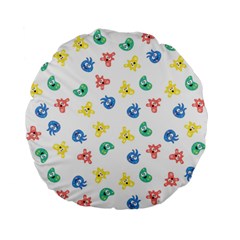 Cute Cartoon Germs Viruses Microbes Standard 15  Premium Flano Round Cushions by SpinnyChairDesigns