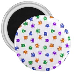 Cartoon Corona Virus Covid 19 3  Magnets by SpinnyChairDesigns