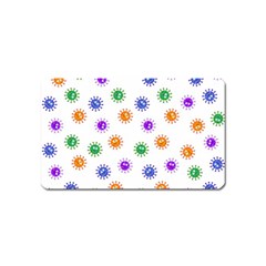 Cartoon Corona Virus Covid 19 Magnet (name Card) by SpinnyChairDesigns