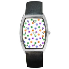 Cartoon Corona Virus Covid 19 Barrel Style Metal Watch by SpinnyChairDesigns