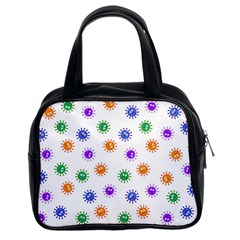 Cartoon Corona Virus Covid 19 Classic Handbag (two Sides) by SpinnyChairDesigns