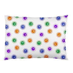 Cartoon Corona Virus Covid 19 Pillow Case by SpinnyChairDesigns