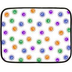 Cartoon Corona Virus Covid 19 Double Sided Fleece Blanket (mini)  by SpinnyChairDesigns