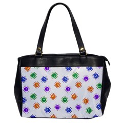 Cartoon Corona Virus Covid 19 Oversize Office Handbag by SpinnyChairDesigns