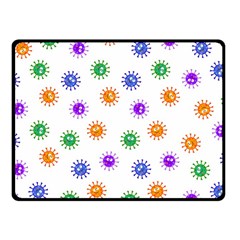 Cartoon Corona Virus Covid 19 Fleece Blanket (small) by SpinnyChairDesigns