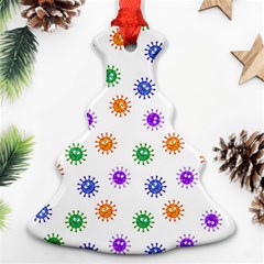 Cartoon Corona Virus Covid 19 Ornament (christmas Tree)  by SpinnyChairDesigns