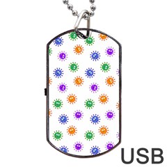 Cartoon Corona Virus Covid 19 Dog Tag Usb Flash (one Side) by SpinnyChairDesigns