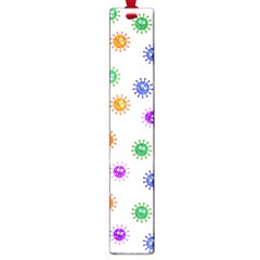 Cartoon Corona Virus Covid 19 Large Book Marks by SpinnyChairDesigns