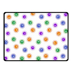 Cartoon Corona Virus Covid 19 Double Sided Fleece Blanket (small)  by SpinnyChairDesigns