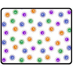 Cartoon Corona Virus Covid 19 Double Sided Fleece Blanket (medium)  by SpinnyChairDesigns