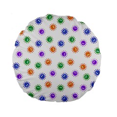 Cartoon Corona Virus Covid 19 Standard 15  Premium Flano Round Cushions by SpinnyChairDesigns