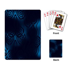 Dark Prussian Blue Abstract Pattern Playing Cards Single Design (rectangle) by SpinnyChairDesigns