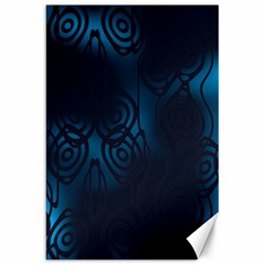 Dark Prussian Blue Abstract Pattern Canvas 20  X 30  by SpinnyChairDesigns