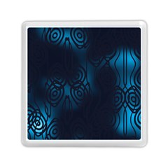 Dark Prussian Blue Abstract Pattern Memory Card Reader (square) by SpinnyChairDesigns