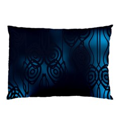 Dark Prussian Blue Abstract Pattern Pillow Case (two Sides) by SpinnyChairDesigns