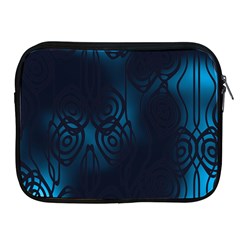 Dark Prussian Blue Abstract Pattern Apple Ipad 2/3/4 Zipper Cases by SpinnyChairDesigns