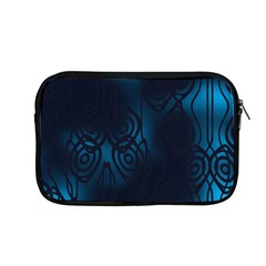 Dark Prussian Blue Abstract Pattern Apple Macbook Pro 13  Zipper Case by SpinnyChairDesigns