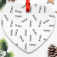 Geek Glasses With Eyes Ornament (heart)