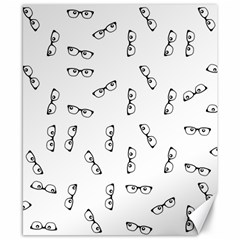 Geek Glasses With Eyes Canvas 8  X 10  by SpinnyChairDesigns