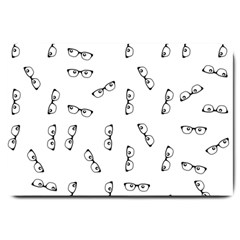 Geek Glasses With Eyes Large Doormat  by SpinnyChairDesigns