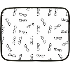 Geek Glasses With Eyes Fleece Blanket (mini) by SpinnyChairDesigns