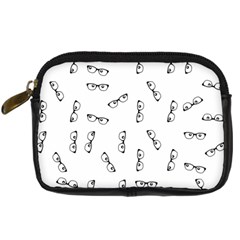 Geek Glasses With Eyes Digital Camera Leather Case by SpinnyChairDesigns