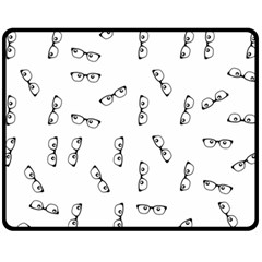 Geek Glasses With Eyes Fleece Blanket (medium)  by SpinnyChairDesigns