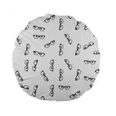 Geek Glasses With Eyes Standard 15  Premium Round Cushions by SpinnyChairDesigns