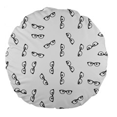 Geek Glasses With Eyes Large 18  Premium Round Cushions by SpinnyChairDesigns