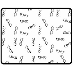 Geek Glasses With Eyes Double Sided Fleece Blanket (medium)  by SpinnyChairDesigns