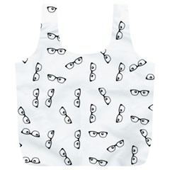 Geek Glasses With Eyes Full Print Recycle Bag (xl)