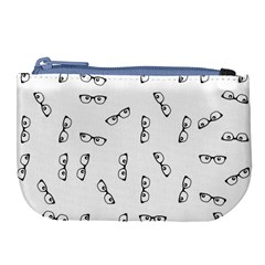 Geek Glasses With Eyes Large Coin Purse by SpinnyChairDesigns