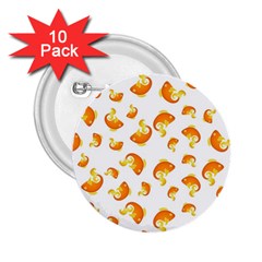 Orange Goldfish Pattern 2 25  Buttons (10 Pack)  by SpinnyChairDesigns