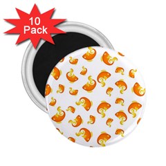 Orange Goldfish Pattern 2 25  Magnets (10 Pack)  by SpinnyChairDesigns