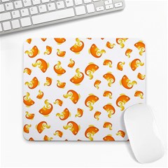 Orange Goldfish Pattern Large Mousepads by SpinnyChairDesigns