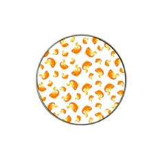 Orange Goldfish Pattern Hat Clip Ball Marker (4 Pack) by SpinnyChairDesigns