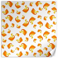 Orange Goldfish Pattern Canvas 20  X 20  by SpinnyChairDesigns