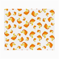 Orange Goldfish Pattern Small Glasses Cloth (2 Sides) by SpinnyChairDesigns