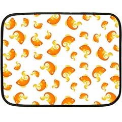 Orange Goldfish Pattern Fleece Blanket (mini) by SpinnyChairDesigns