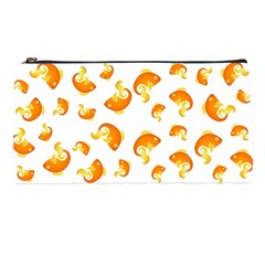 Orange Goldfish Pattern Pencil Case by SpinnyChairDesigns