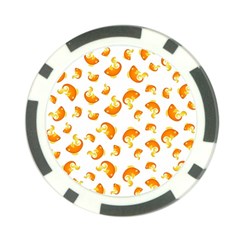 Orange Goldfish Pattern Poker Chip Card Guard (10 Pack)