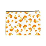 Orange Goldfish Pattern Cosmetic Bag (Large) Back