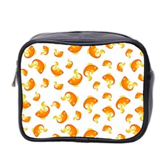 Orange Goldfish Pattern Mini Toiletries Bag (two Sides) by SpinnyChairDesigns