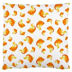 Orange Goldfish Pattern Large Cushion Case (one Side) by SpinnyChairDesigns