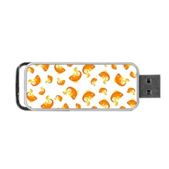 Orange Goldfish Pattern Portable Usb Flash (two Sides) by SpinnyChairDesigns